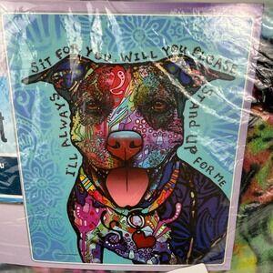 Dawhud Direct Dean Russo Collection 50x60 in Pitbull‎ Fleece Throw Blanket NEW